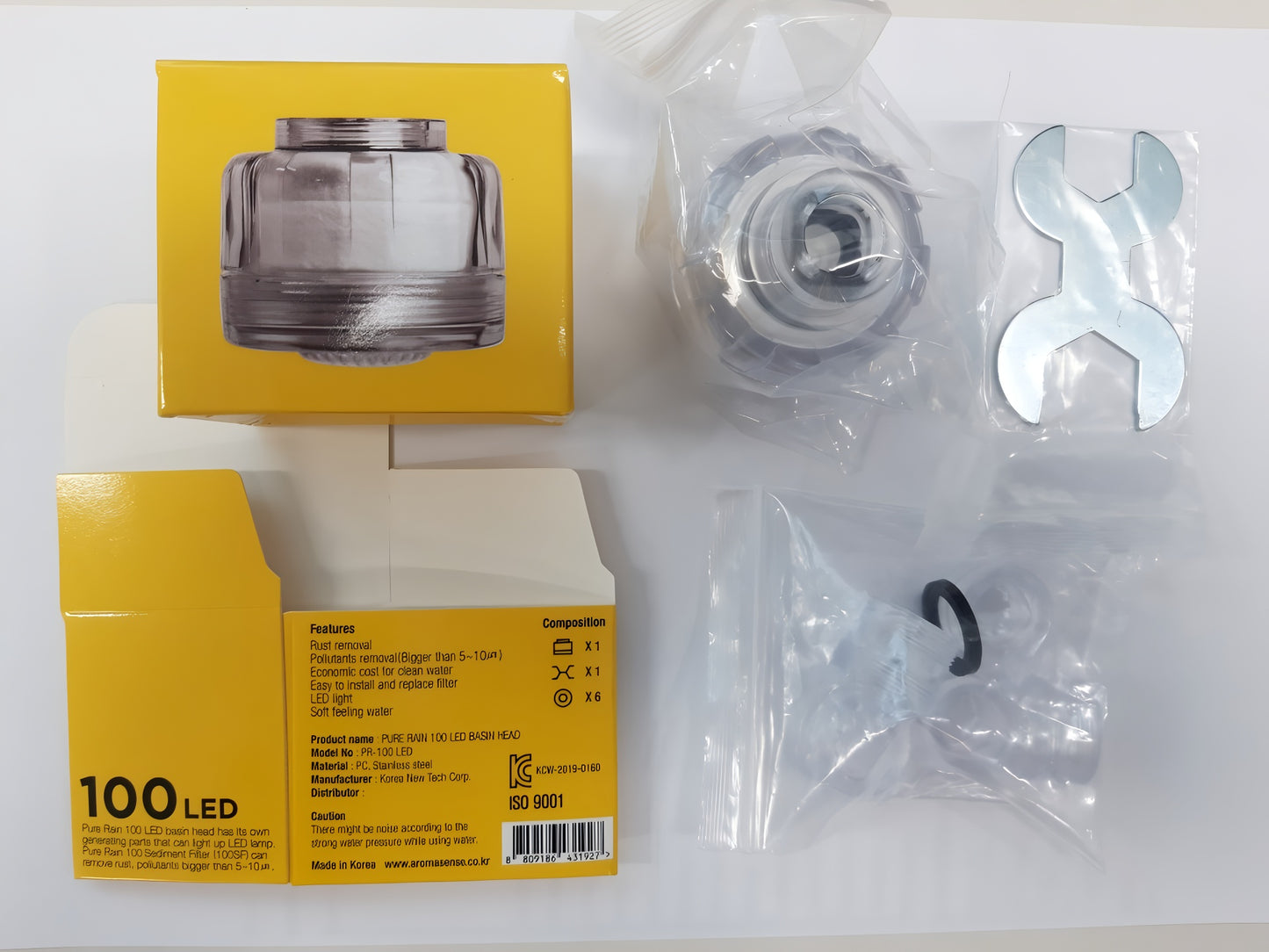 Virtuvė filtras PR-100LED su adapteriu lietuviškam maišytuvui